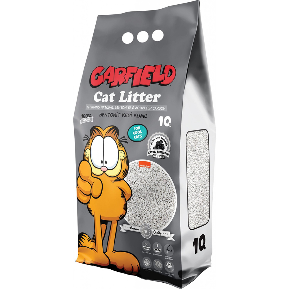 Garfield Żwirek Bentonitowy dla Kota z Węglem Aktywnym 10L.jpg